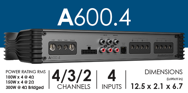 AudioControl A600.4: 4-Channel Altitude-Series Full-Range Amplifier