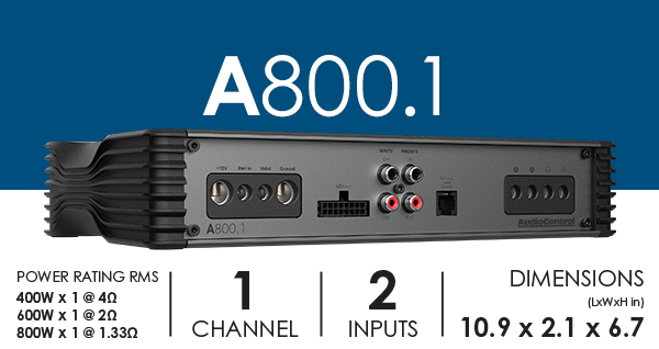 AudioControl A800.1: Altitude-Series Monoblock Amplifier