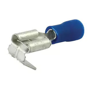 Install Bay BPB-MF: .250" 16 - 14 GA Blue Male / Female Piggy Back Quick Disconnects