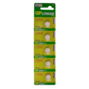 GP CR-1216: 5 Pieces 3 V Lithium Cell Batteries