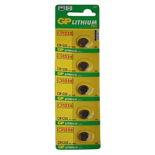 GP CR-1220: 5 Pieces 3 V Lithium Cell Batteries