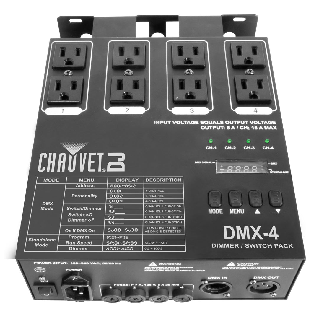 Chauvet DJ DMX4-2.0: LED Dimmer / Relay Pack