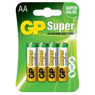 GP GPAL-AA4: 4 Pieces 1.5 V AA Size Alkaline Batteries