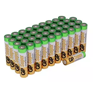 GP GPAL-AAABK: 40 Pieces 1.5 V AAA Size Alkaline Batteries