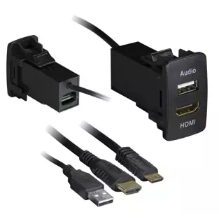 Install Bay IBR91: 1.5 M USB / HDMI Snap-In Dash & Panel Mount / Extension