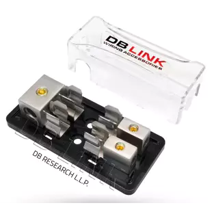 DB Link NFB3428X: 4 GA In - 8 GA Out Nickel Plated AGU Distribution Block
