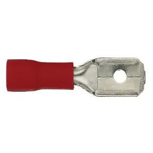Install Bay RQDM-250: .250" 22 - 18 GA Red Male Quick Disconnects