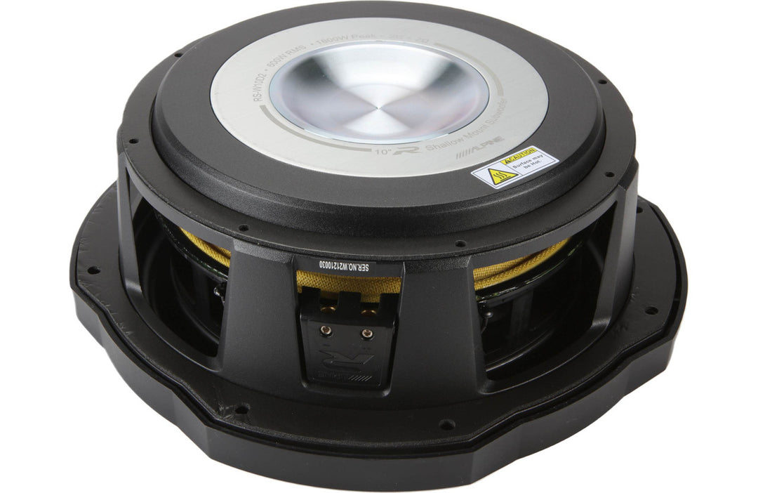 Alpine RS-W10D2: 10" R-Series 600 W RMS Dual 2-Ohms Shallow Subwoofer