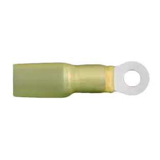 Install Bay SST-YR8: 12 - 10 GA Yellow Adhesive Heat Shrink Ring Terminals