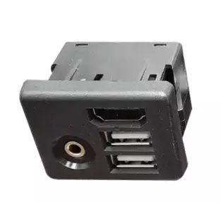 Accele USB2HDMI35F: 6 FT 3.5 MM Dual USB / HDMI - RCA Panel Mount / Extension