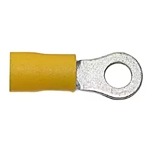 Install Bay YR10: 12 - 10 GA Yellow Vinyl Insulated Ring Terminals