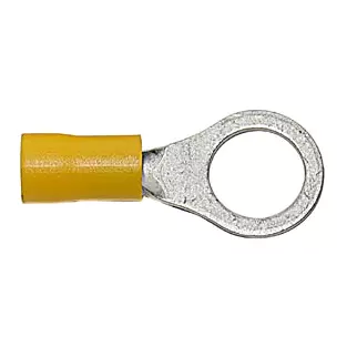 Install Bay YR14: 3 / 8" 12 - 10 GA Yellow Vinyl Insulated Ring Terminals