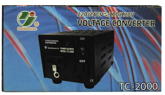 STU 2000 Gold:2000Watts Voltage Converter 220/240V 110/220V