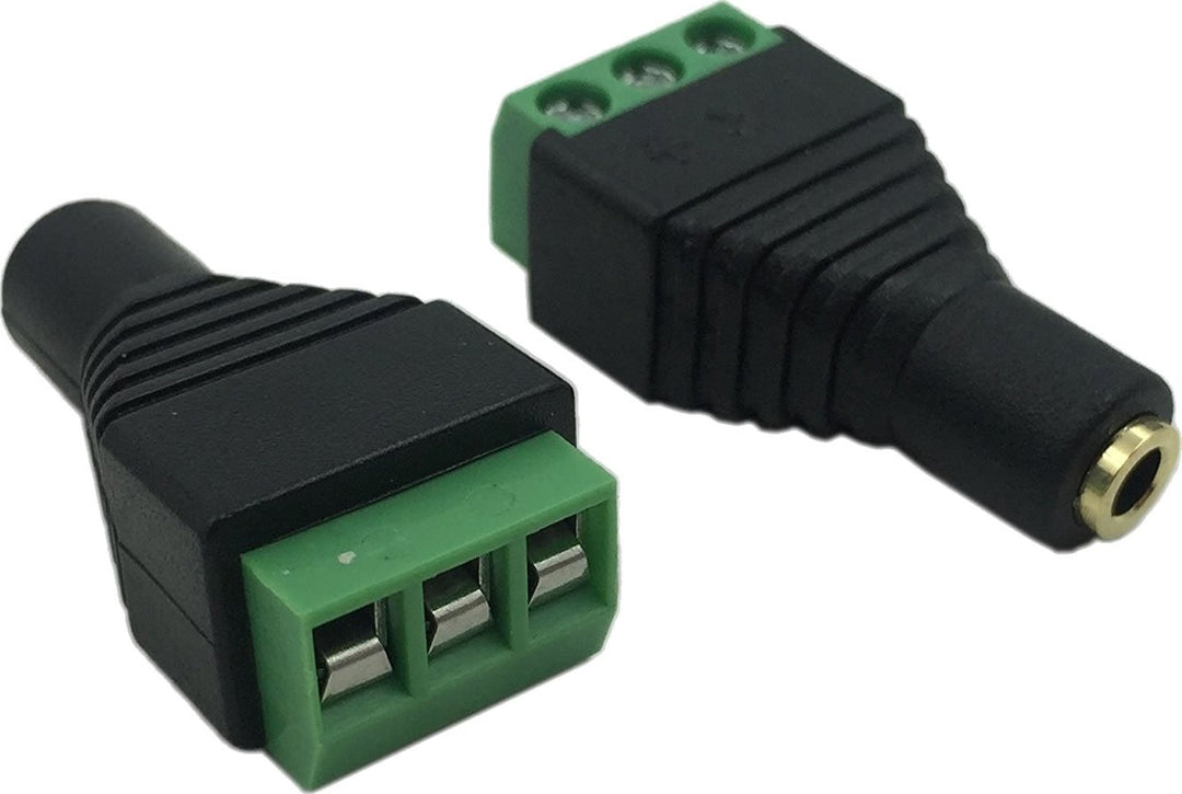 15-1882 :1/8" Stereo Female Screw Terminal Connector 2Pcs