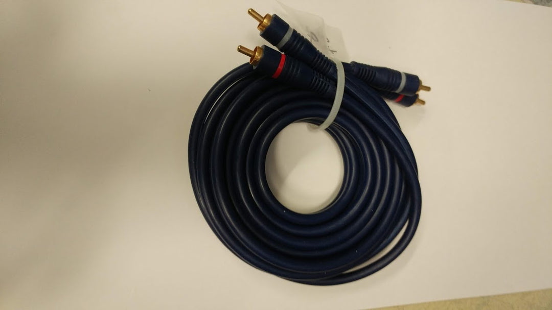 AUD001: 6 FT Male - Male Audio RCA T-Cable