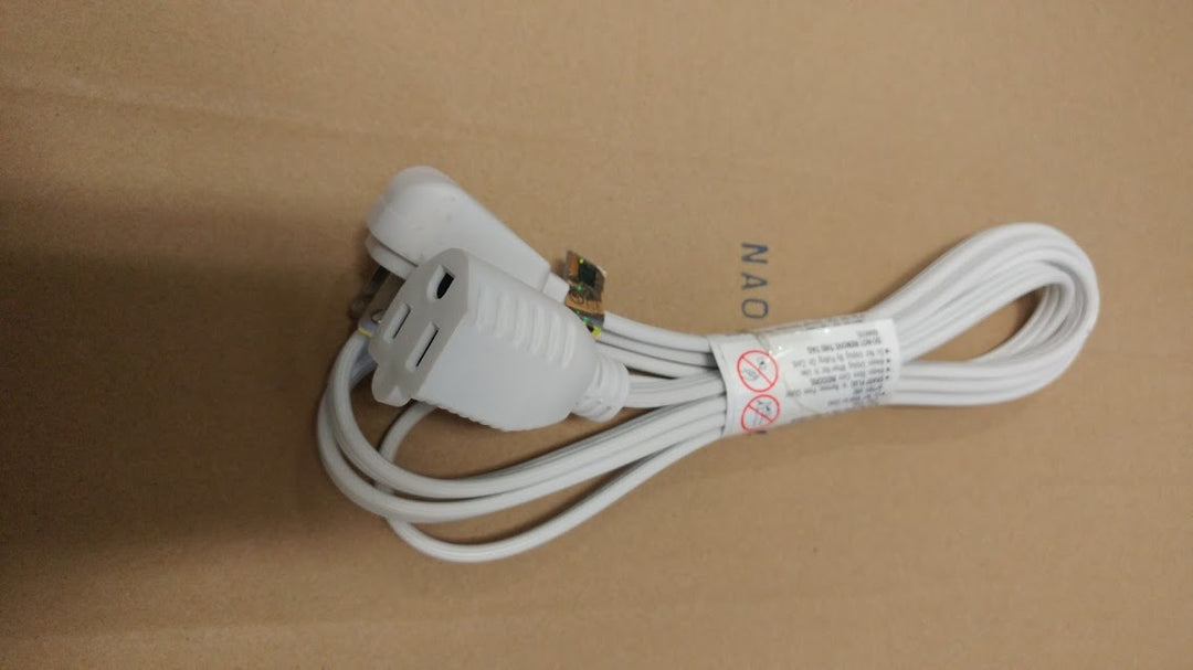 WE-0-37-01 WIS:Electrical Extension Cord 3Pin R/A 3FT White