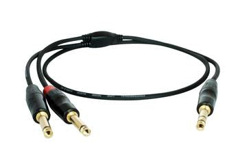 HIN-1S-2P SFM:1/4"Male TRS To 2x1/4"Male TS Mono 3FT