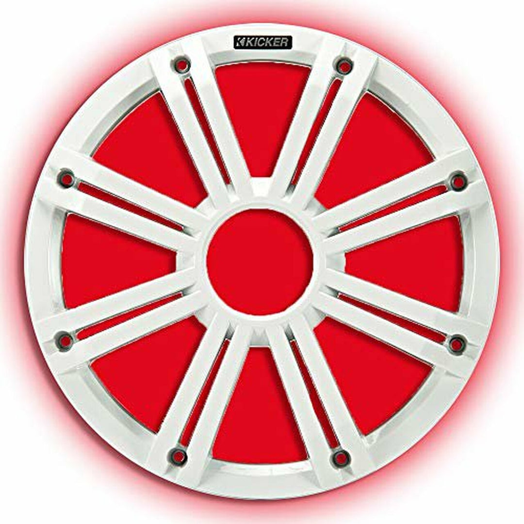 Kicker 45KMG12W: 12" White LED Subwoofer Grille