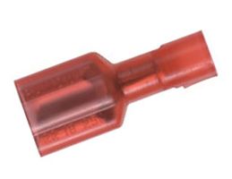 Install Bay RQDF-FST: .250" 22 - 18 GA Red Insulated Translucent Female Quick Disconnects