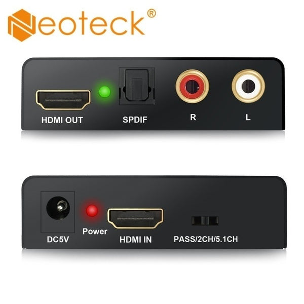 AA 16-6713: HDMI to HDMI + Optical + Output Audio Extractor