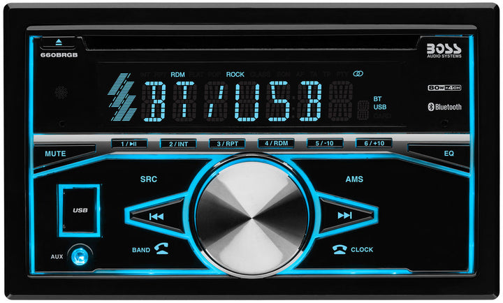 Boss 660BRGB: Double-Din Bluetooth In-Dash CD / AM / FM Car Stereo Receiver