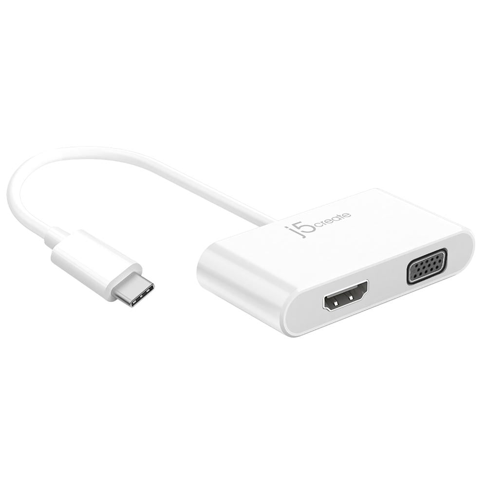 16-6552:USBC To HDMI+VGA+Audio Adapter