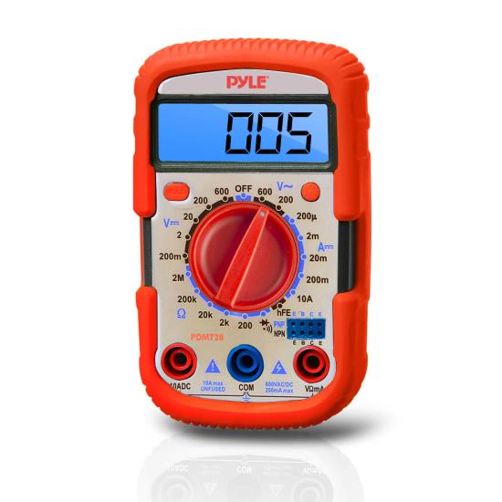 Pyle PDMT28: Multimeter LCD AC / DC, Voltage, Current, Resistance, Transistor