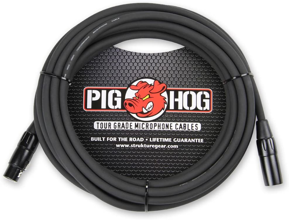 PIG HOG PHM-25FT XLR MALE TO XLR FEMALE MICROPHONE CABLE