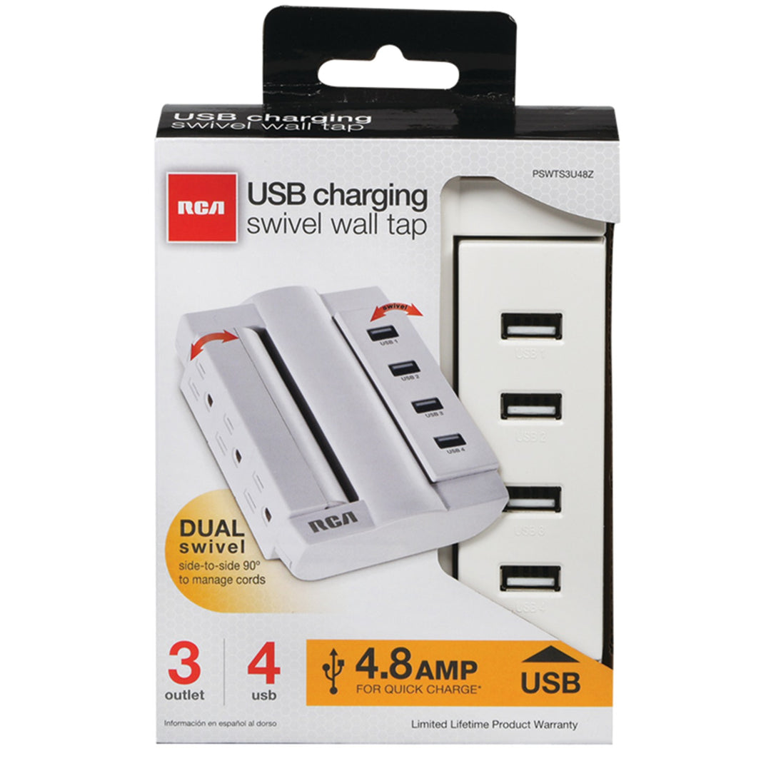 RCA PSWTS3U48Z: Power Tap Swivel 3 Outlet