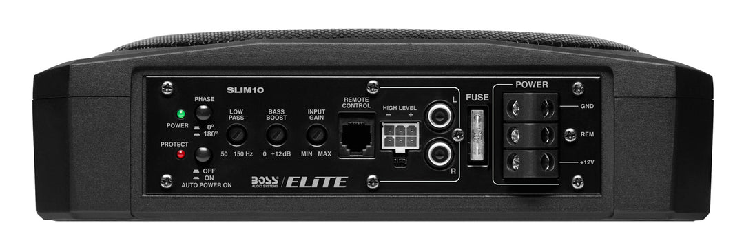 Boss Audio Elite Slim10: 10" SINGLE Voice Coil (2.6 Ohm) 1000W Subwoofer with Enclosure