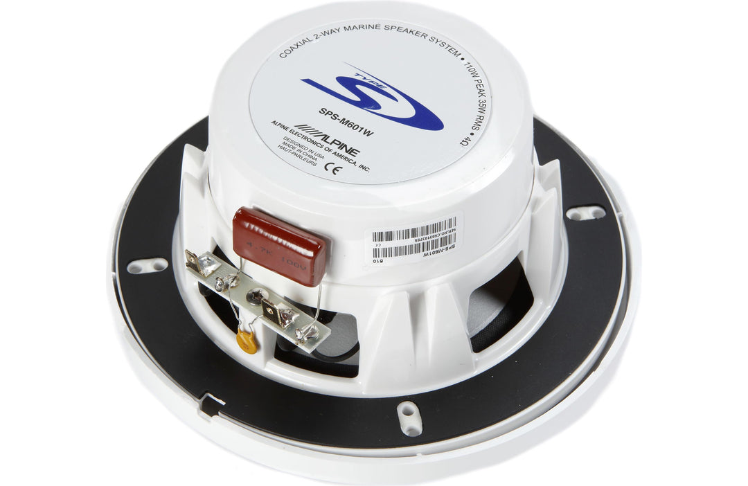 Alpine SPS-M601W: 6.5" White 2-Way Marine Speaker