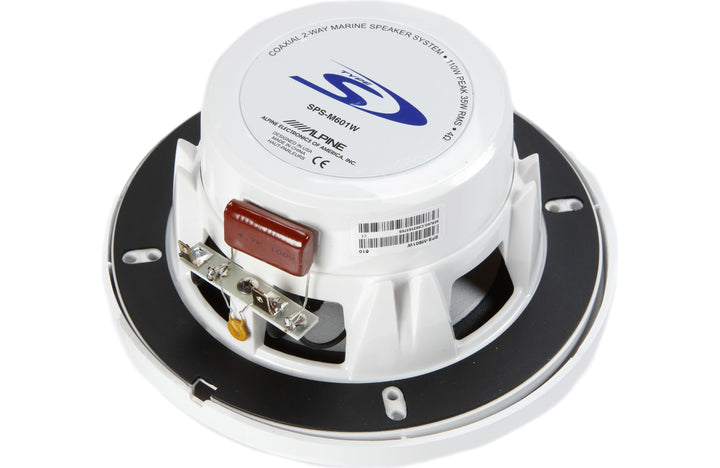 Alpine SPS-M601W: 6.5" White 2-Way Marine Speaker