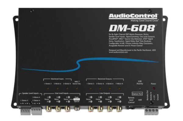 AudioControl DM-608: 6 Input 8 Output Premium Matrix DSP Processor