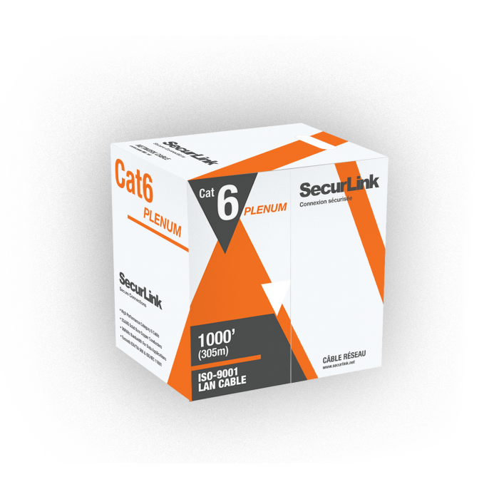 CAT6 -FT6:Cat6 Cable Box 1000 FT Plenum