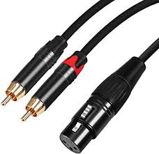 009 RAP:XLR Female To 2xRCA Plug Cable Splitter 1FT