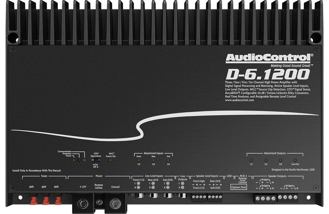 AudioControl D-6.1200: 6-Channel D-Series DSP Amplifier