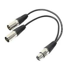 16-7233-05 :XLR Female To 2xXLR Male 1FT Splitter