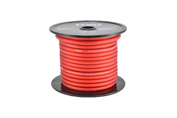 Wirez PTPR4-100: Tech Plus Series 4 Gauge Power Wire Red, 100 Ft.