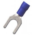BS-8 IMP:Blue Vinyl Insulated Spade Connectors 15Pcs