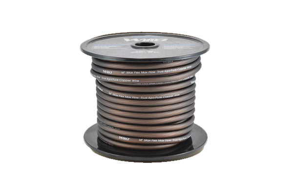 Wirez PTPBK4-100: Tech Plus Series 4 Gauge Power Wire Black, 100ft.