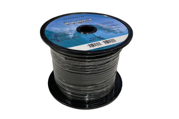 Wirez PTPMBK4-100: Marine Series 8 Gauge Power Wire Black, 250 Ft.
