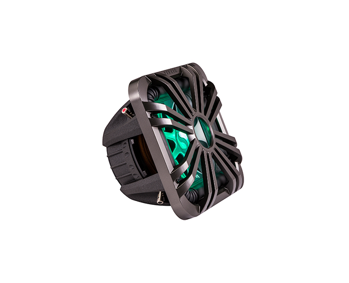 Kicker 11L712GLC: 12" LED Charcoal Square Subwoofer Grille