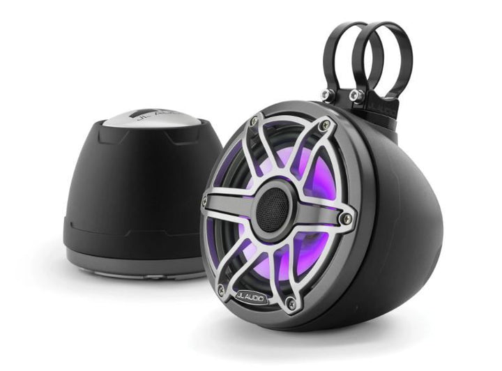 JL Audio JLM6650VEXMB-S-GMTII: 6.5" M6- / VEX-Series LED RGB Gun Metal Titanium Sport Enclosed Coaxial Speaker System