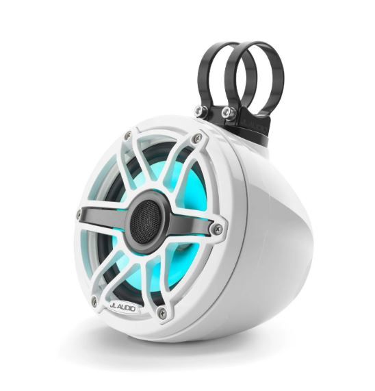 JL Audio JLM6650VEXGW-S-GWGWI: 6.5" M6- / VEX-Series LED RGB White Sport Enclosed Coaxial Speaker System