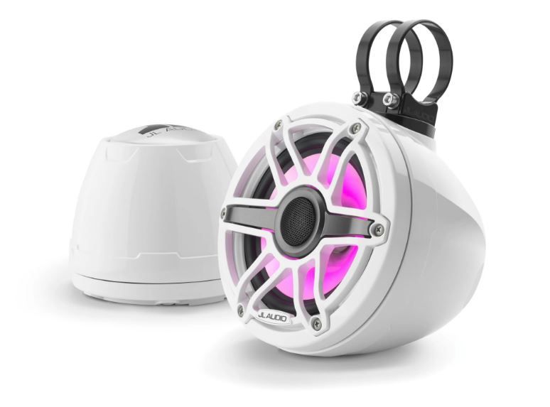 JL Audio JLM6650VEXGW-S-GWGWI: 6.5" M6- / VEX-Series LED RGB White Sport Enclosed Coaxial Speaker System