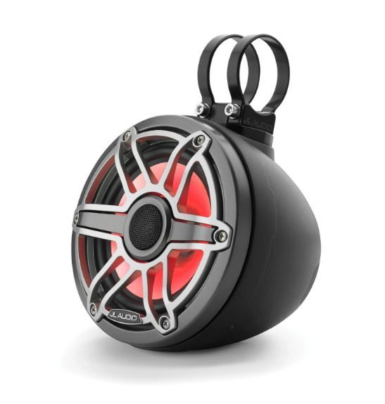 JL Audio JLM6650VEXMB-S-GMTII: 6.5" M6- / VEX-Series LED RGB Gun Metal Titanium Sport Enclosed Coaxial Speaker System