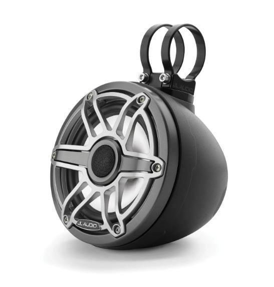 JL Audio JLM6650VEXMB-S-GMTII: 6.5" M6- / VEX-Series LED RGB Gun Metal Titanium Sport Enclosed Coaxial Speaker System