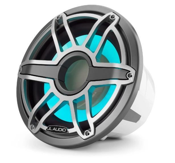 JL Audio JLM7-12IB-S-GMTI-I-4: 12" M7-Series LED RGB Gun Metal / Titanium Infinite-Baffle Sport Marine Subwoofer