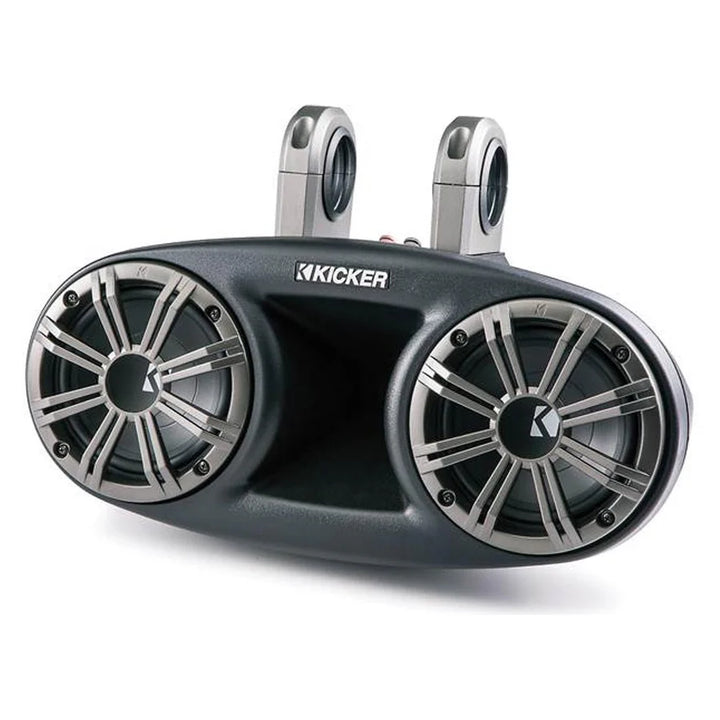 Kicker 41KMT674: Dual 150 W Long-Throw Tower Marine Speakers