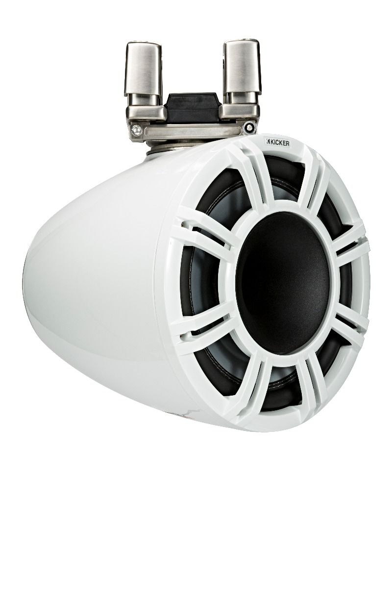 Kicker 44KMTC114W: 11" 4 Ω Pair White Horn-Loaded Tower Speaker System